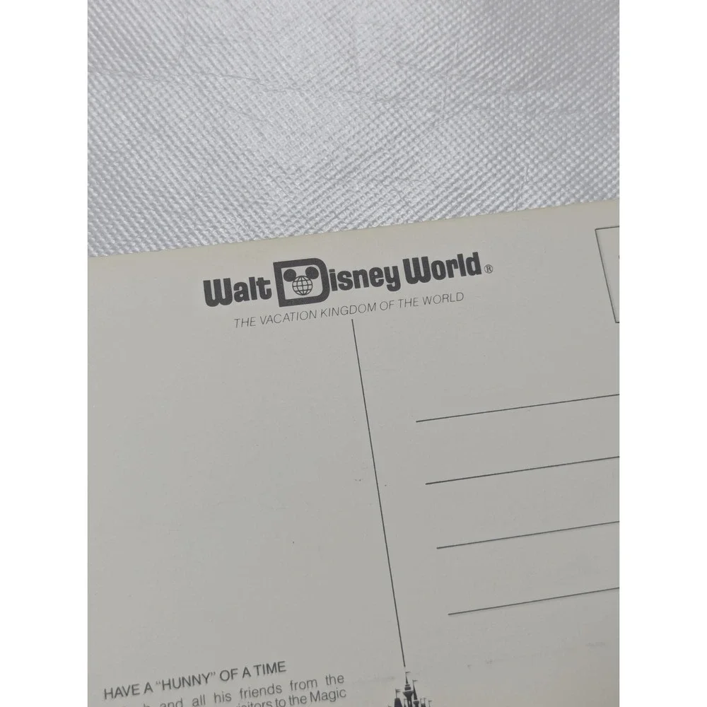 Vintage Pooh Postcard with Hunny Pot Hat, 1987 Walt Disney‎ World, 6